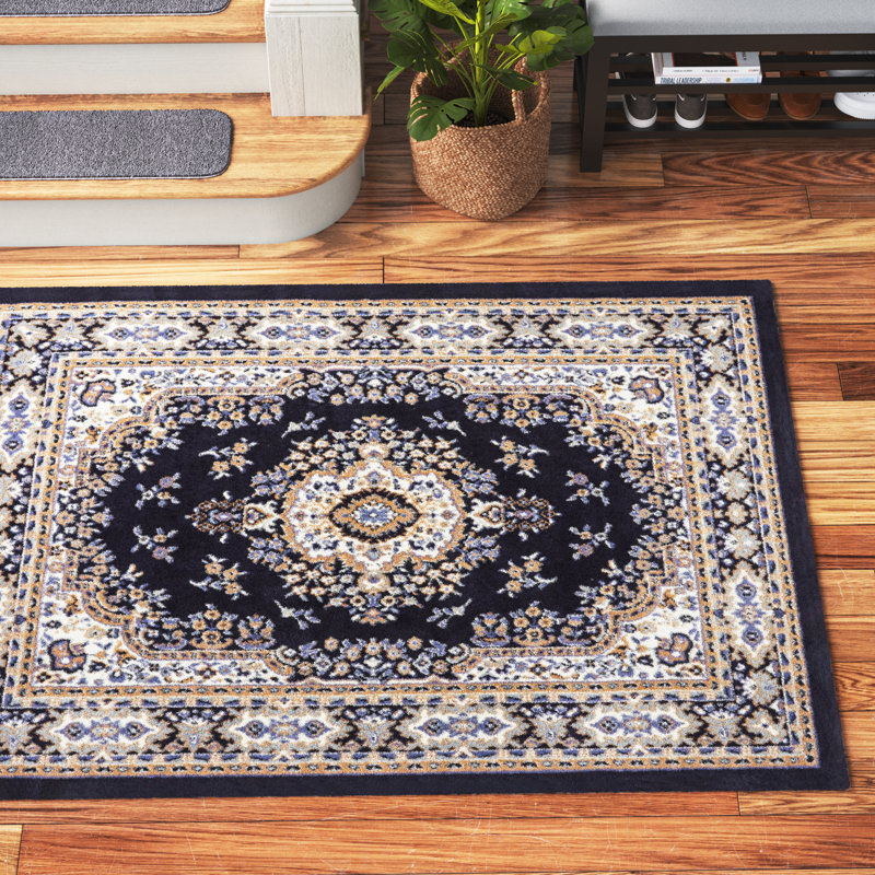 Andover Mills™ Naglee Oriental Navy Blue Area Rug & Reviews Wayfair